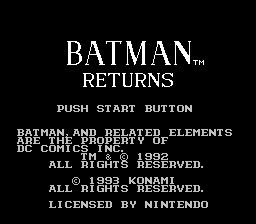 Batman Returns (Europe)